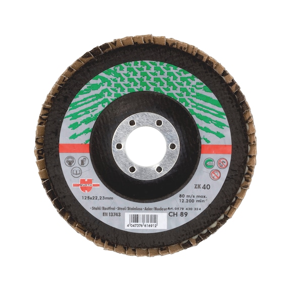 Segmented Grinding Disc For Stainless Steel - FLPDISC-ZC-CLTH-DOMED-BR22,23-G60-D115