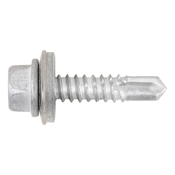 Drilling screw, hexagon head with sealing washer piasta<SUP>®</SUP> - SCR-DBIT-WSH22-WS3/8-(RUS)-6,3X115