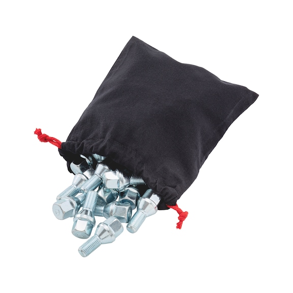 Cotton bag for wheel bolts, unprinted - 3