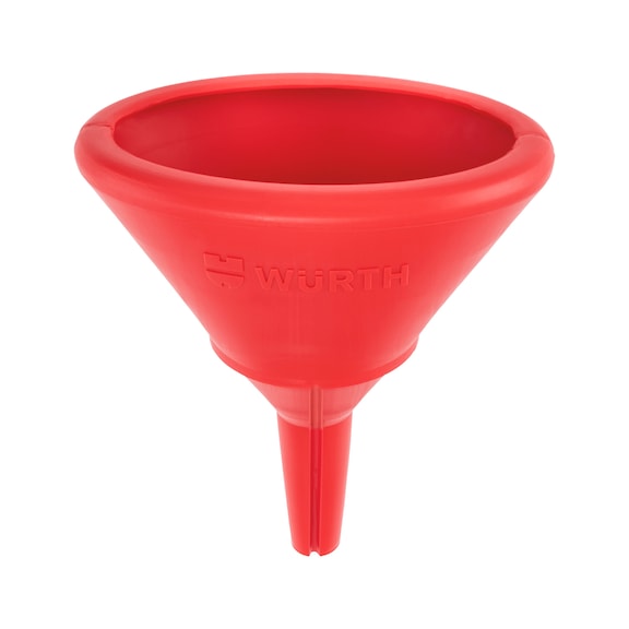 Plastic funnel with capture ring