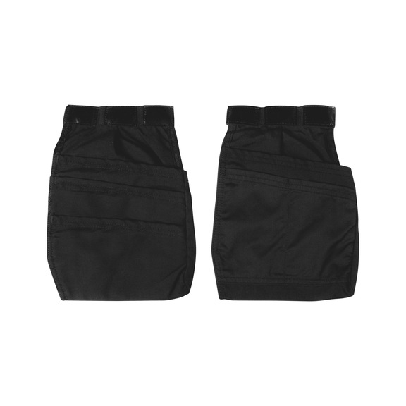 Antiflame pocket pair with hook-and-loop fastener, black