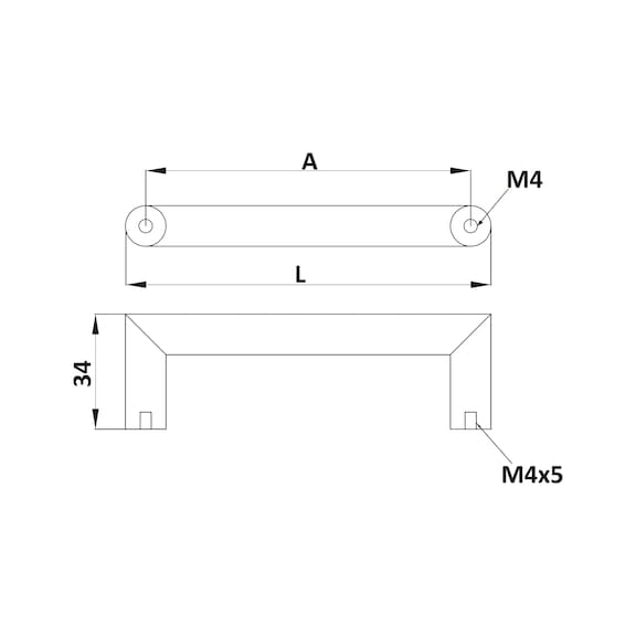 Design-Möbelgriff MG-A 14 - 2