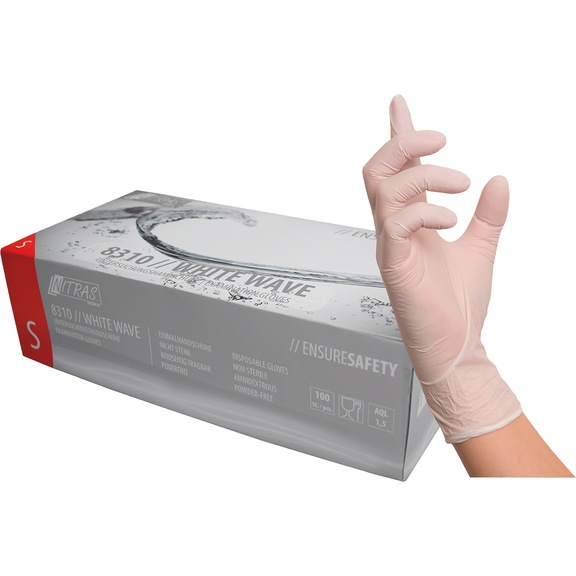 Protective glove, disposable - GLOV-NITRAS-WHITEWAVE-8310-L