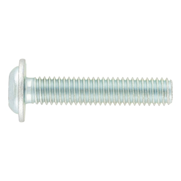 Hexalobular screw with flattened half round head and collar - SCR-DIN34805/2-010.9-TX30-(A2K)-M6X16