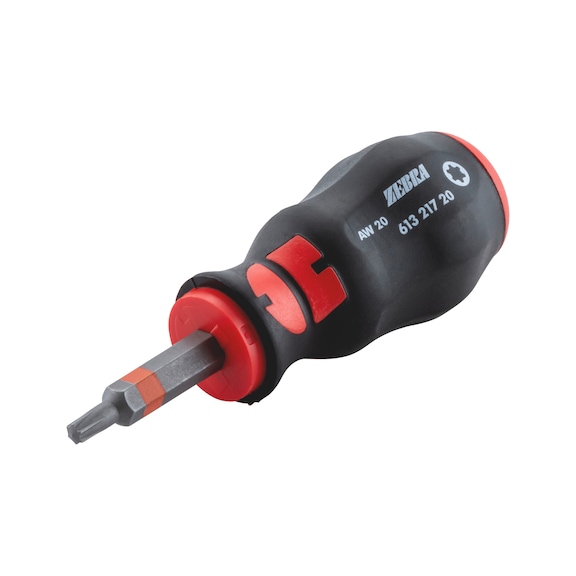 Short screwdriver with AW tip - SCRDRIV-AW-KNIRPS-AW20X25