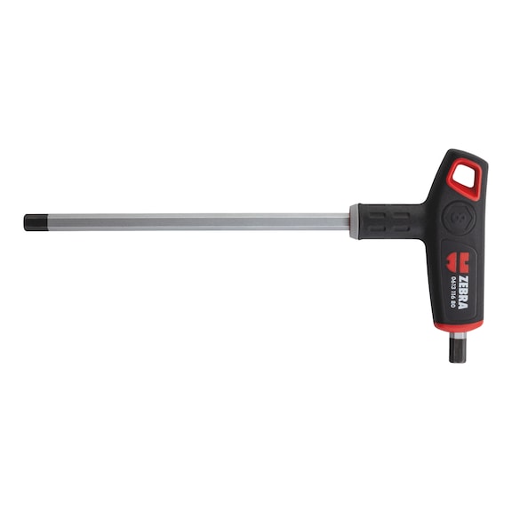 T-handle 2-component hex key with side drive - SCRDRIV-HNDL-T-HEXSKT-8X235MM