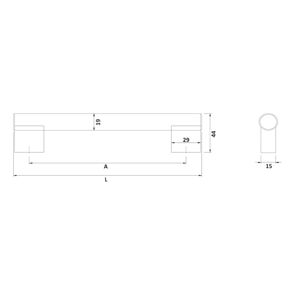 Designer furniture handle MG-A 18 - 2