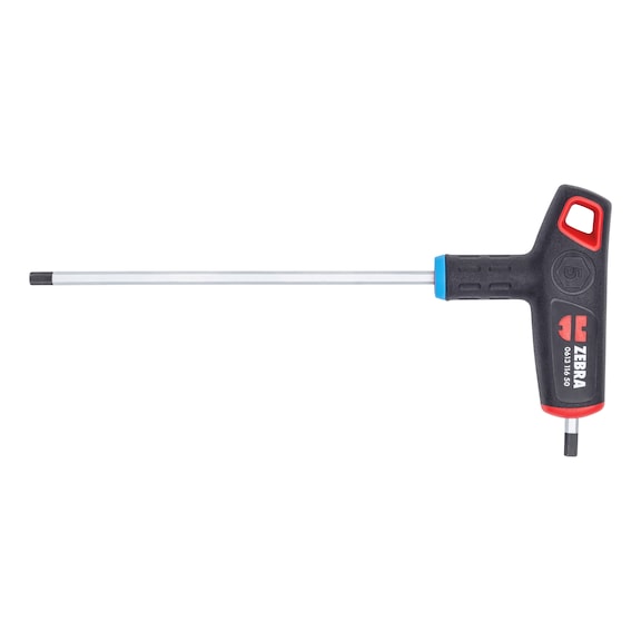 T-handle 2-component hex key with side drive - SCRDRIV-HNDL-T-HEXSKT-5X235MM