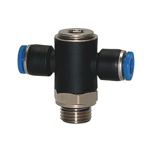 T-shaped push-in fitting with hexagon socket  - PSHINFITT-T-ROT-PLA-HS6-ET-G1/4-PIP-6