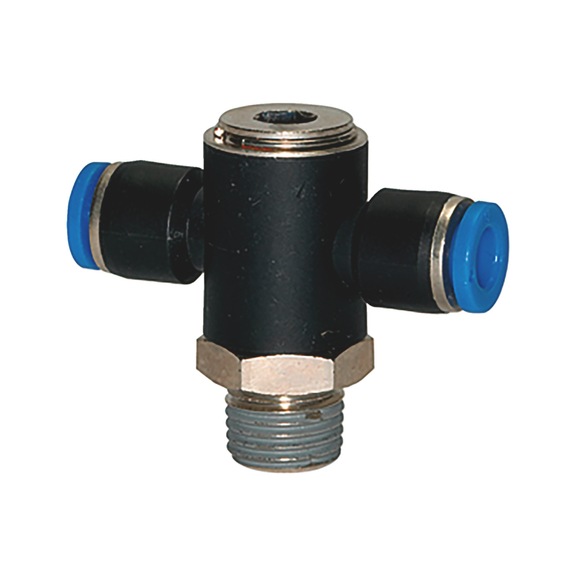 T-shaped push-in fitting hexagon socket R thread - PSHINFITT-T-ROT-PLA-HS8-ET-R3/8-PIP-8