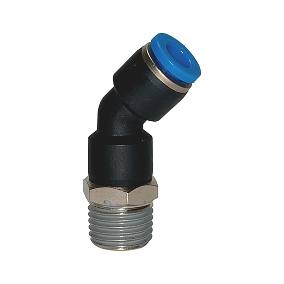 45° push-in fitting R thread - PSHINFITT-45°-ROT-PLA-ET-R1/4-PIP-6