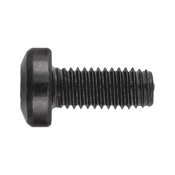 Gewindefurchende Schraube DIN 7500-1, Stahl einsatzgehärtet, Flachkopf, Zink-Nickel schwarz (ZNBHL) - 1