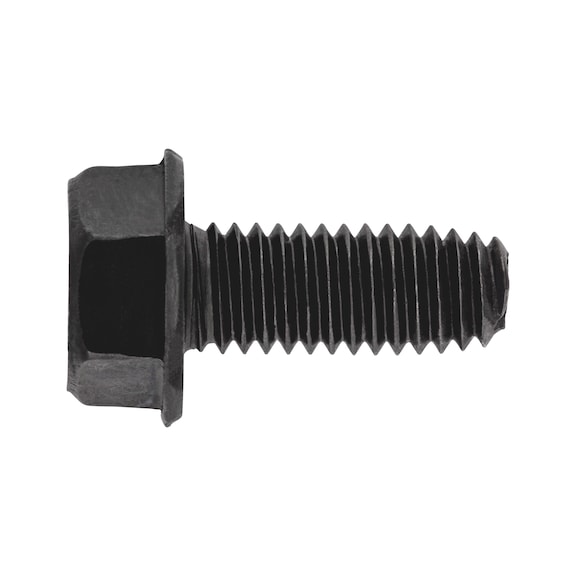 Thread-rolling screw DIN 7500-1, case-hardened steel, flat head, zinc-nickel-plated, black (ZNBHL) - 1