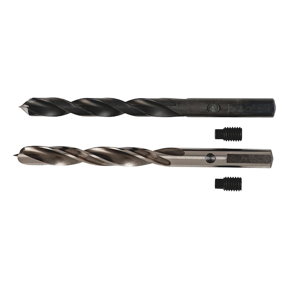 Wood and metal centre drill bit with set screw