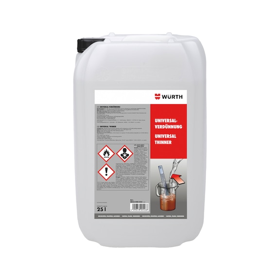 Universal thinner For almost all solvent-based paint and primer materials - THINNER-UNI-25LTR