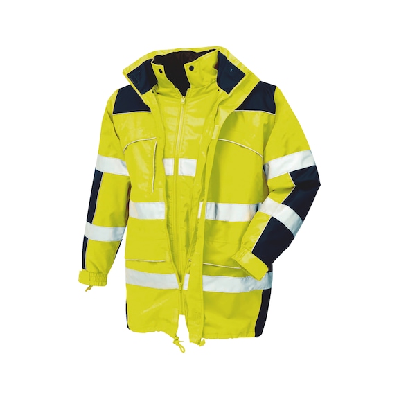 High-visibility parka jacket Texxor Toronto - SAFEJAC-TEXXOR-4114-YELLOW-L