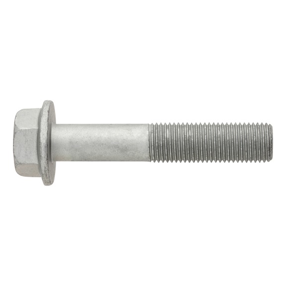 Flanged hexagon head bolt EN 1665, steel, strength class 10.9, silver zinc-flake coating, fine thread, automotive - 1