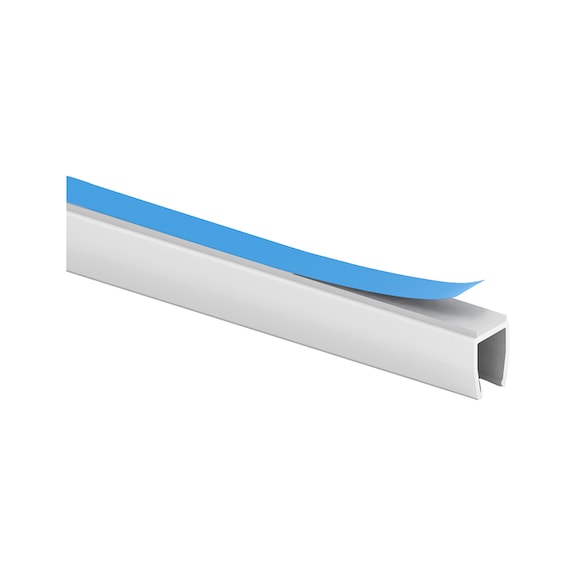Cable routing conduit Mini-Snap With double-sided adhesive tape and no cover - CRC-TRANSPARENT-6X7MM