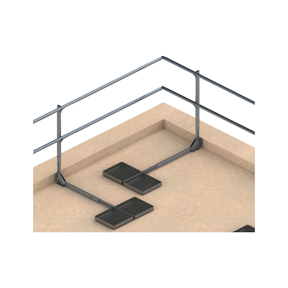 Roof railing system tub PLUS