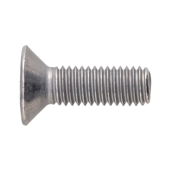 Countersunk head screw with hexalobular socket ISO 14581, steel strength class 8.8, zinc-nickel-plated silver - 1