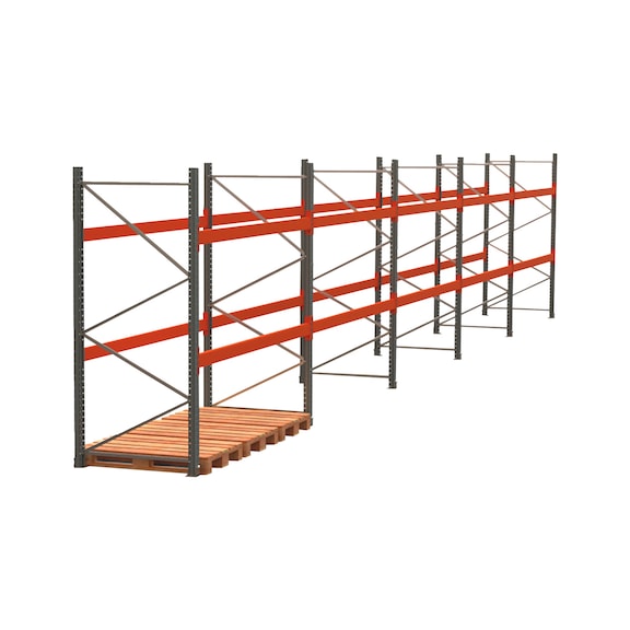 Pallet shelf set - PALTSHLF-SET5-3500X14010X1100MM