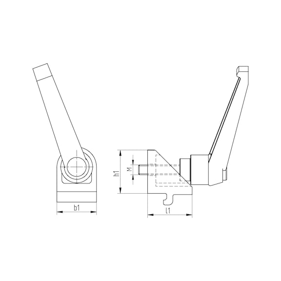Angle clamp with locking lever - 2