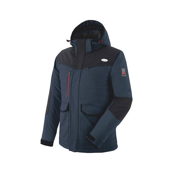 Stretch blue winter softshell jacket for Carrier employees