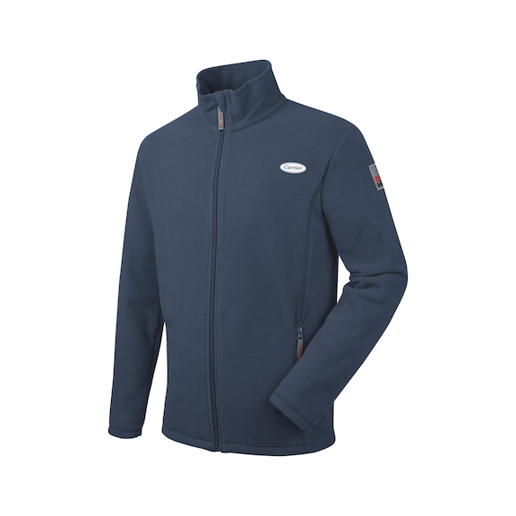 Blue fleece jacket for Carrier employees