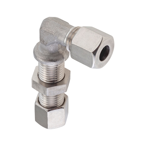 Angled bulkhead fitting, stainless steel 90° - TUBFITT-ISO8434-L-BHEC-A5-D12-M18X1,5