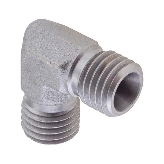 90° angled cutting ring fitting ISO 8434-1, zinc-nickel-plated steel - 1