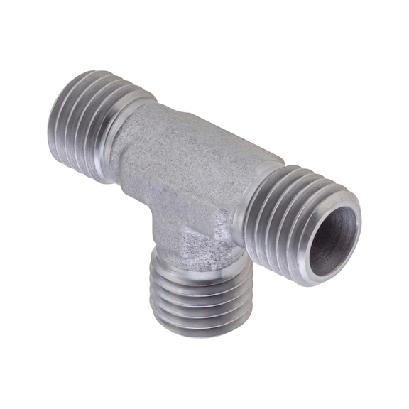 T-shaped cutting ring fitting ISO 8434-1, zinc-nickel-plated steel - 1