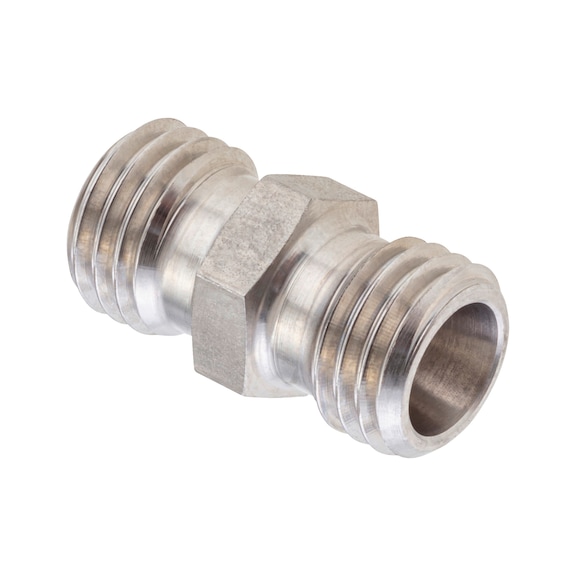 Straight cutting ring fitting, stainless steel - 1