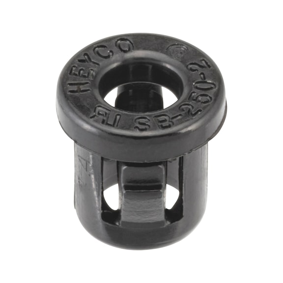 Snap-on grommet - SNAPSLEV-PA-BLACK-3,6X6,4X1,6MM