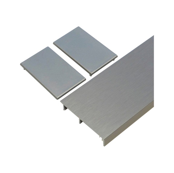 SCHIMOS 80/120-G front panel profile for glass doors - AY-CLPCOV-SLIDDRFITT-SCHIMOS-G-3000-SSTC