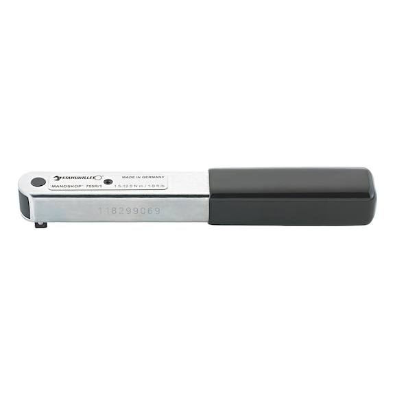 Torque wrench, reversible ratchet 1/4&nbsp;inch Stahlwille MANOSKOP® 755R/1 - TRQWRENCH-STHLWIL-50100001-(1,5-12,5NM)