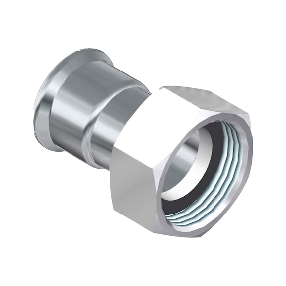 Adapter coupling with union nut METALOPRESS