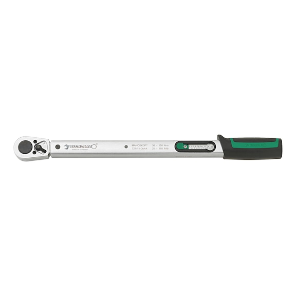 Torque wrench with 1/2 inch reversible ratchet  Stahlwille MANOSKOP® 721 Quick