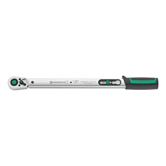 Torque wrench with 1/2 inch reversible ratchet  Stahlwille MANOSKOP® 721QR Quick