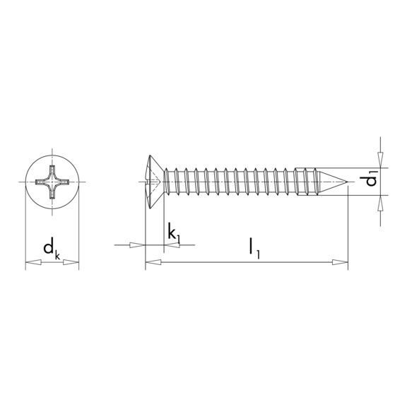 DIN 7983 Edelstahl A2 blank H Form C m. Spitze online kaufen | WÜRTH 