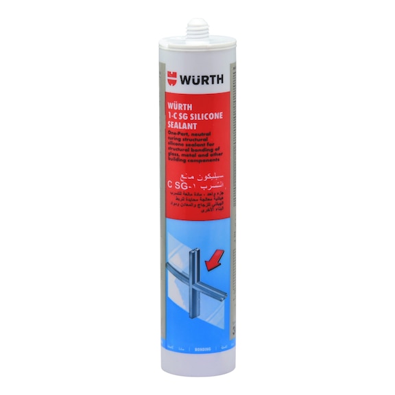 NEUTRAL SILICONE SEALANT FOR STRUCTURAL SEALING - SILSEAL-GLZNG-NEUT-STRUC-BLACK-300ML