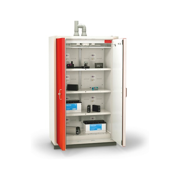 Hazardous materials cabinet Type 90 for batteries - SAFECAB-BATTERY-T90-STANDARD-XL-P389C