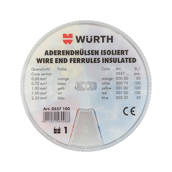 Wire end ferrule with plastic sleeve box type 1 - WENDFER-SET-I-CU-(J2N)-(0,5-2,5)-400PCS
