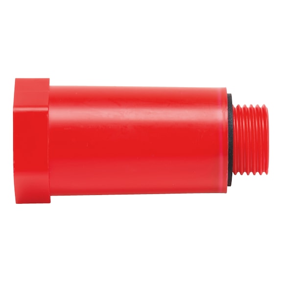 Stop end With hexagon socket - BUILDPLG-(PLA-THR)-RED-1/2IN