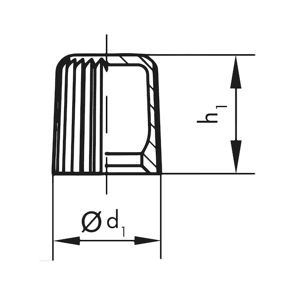 Schmiernippelkappe GPN 980 A Polyethylen (PE-LLD), ohne Lasche - 2