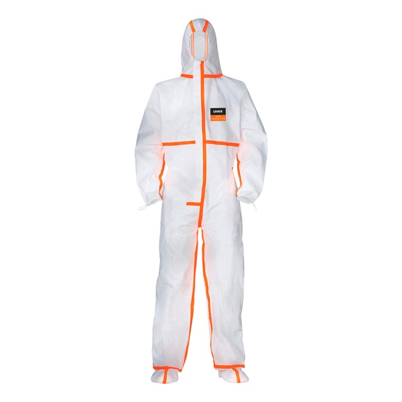 Disposable protective suit uvex 4B with feet - OVERALL-UVEX-TYP4-5-6-89094-WHITE-3XL