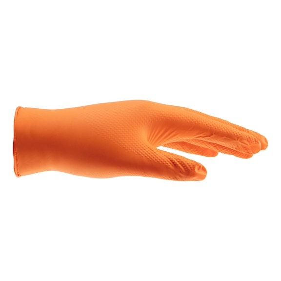 Disposable nitrile grip glove - PROTGLOV-NITRILE-GRIP-ORANGE-M
