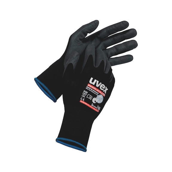 Knitted protective gloves with coating Uvex phynomic airLite A ESD