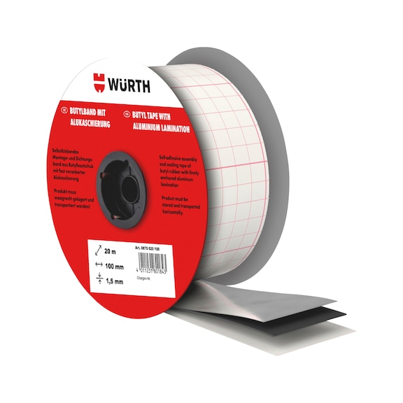 Butyl tape with aluminium lamination - SEALTPE-BUTYL-EX-ALULAMINATION-100MMX20M