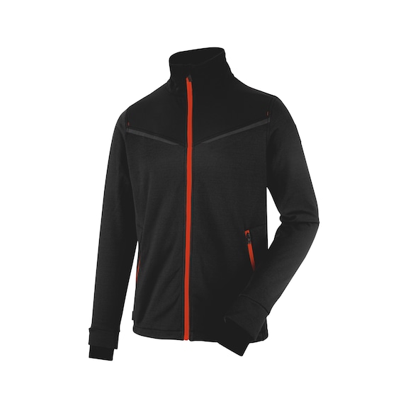 Performance fleece jacket - FLEECE JKT PERFORMANCE BLACK/RED XL