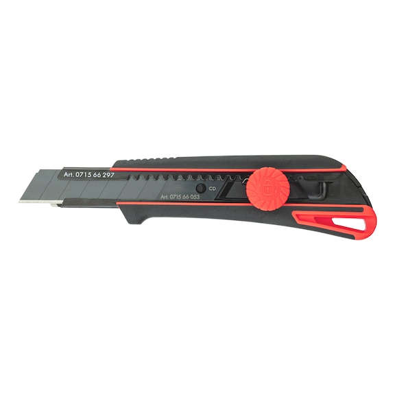 Cutter knife 2C handle w. locking wheel and storage - 1